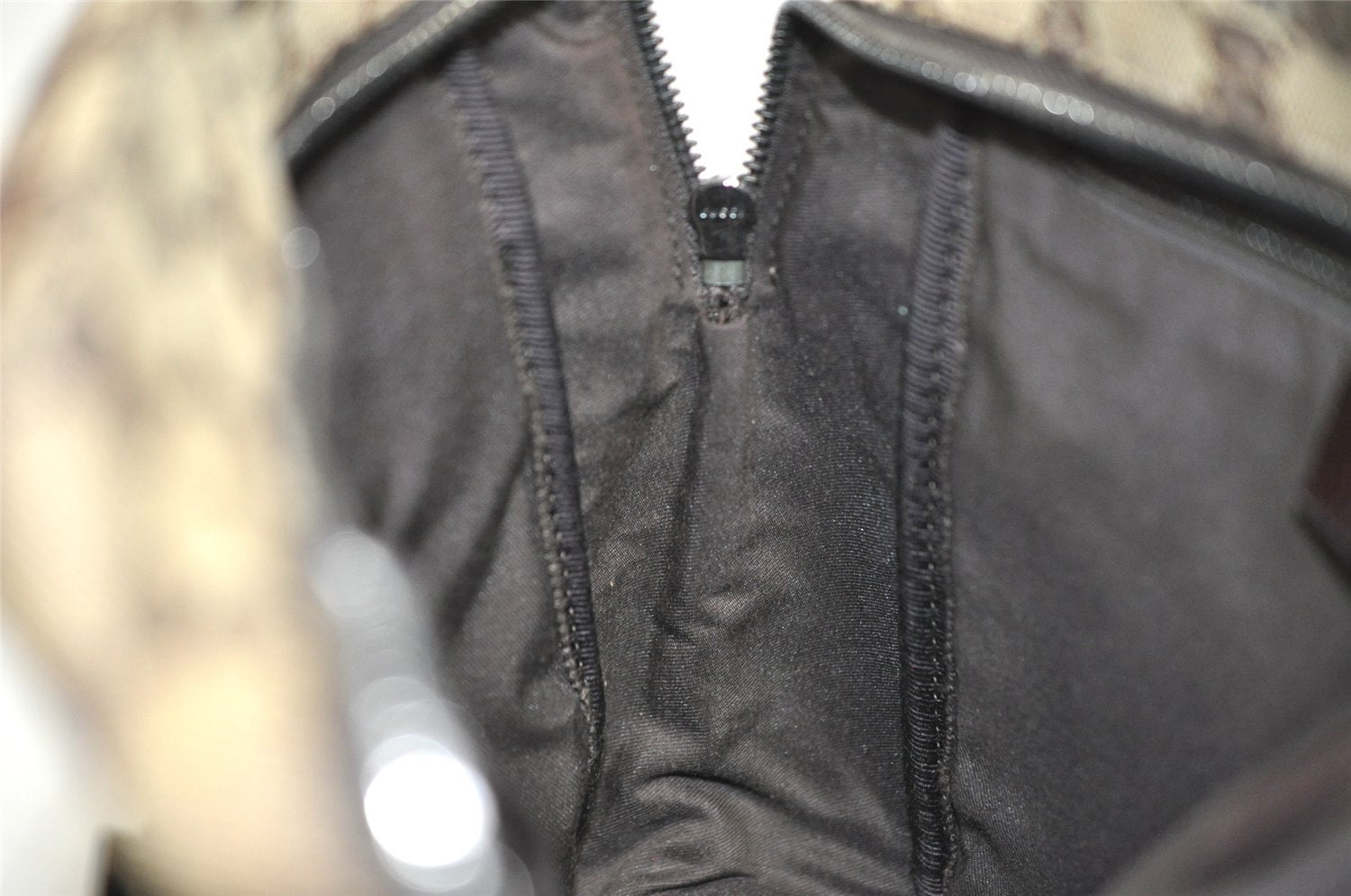 Authentic GUCCI Shoulder Cross Body Bag GG Canvas Leather 122759 Brown 8506I