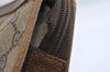 Authentic GUCCI Vintage Clutch Hand Bag Purse GG PVC Leather Brown 8507I
