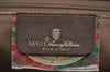 Authentic GUCCI Vintage Clutch Hand Bag Purse GG PVC Leather Brown 8507I