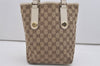 Authentic GUCCI Charmy Shoulder Tote Bag GG Canvas Leather 153361 Brown 8509I