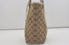 Authentic GUCCI Charmy Shoulder Tote Bag GG Canvas Leather 153361 Brown 8509I