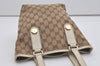 Authentic GUCCI Charmy Shoulder Tote Bag GG Canvas Leather 153361 Brown 8509I