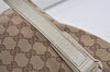 Authentic GUCCI Charmy Shoulder Tote Bag GG Canvas Leather 153361 Brown 8509I
