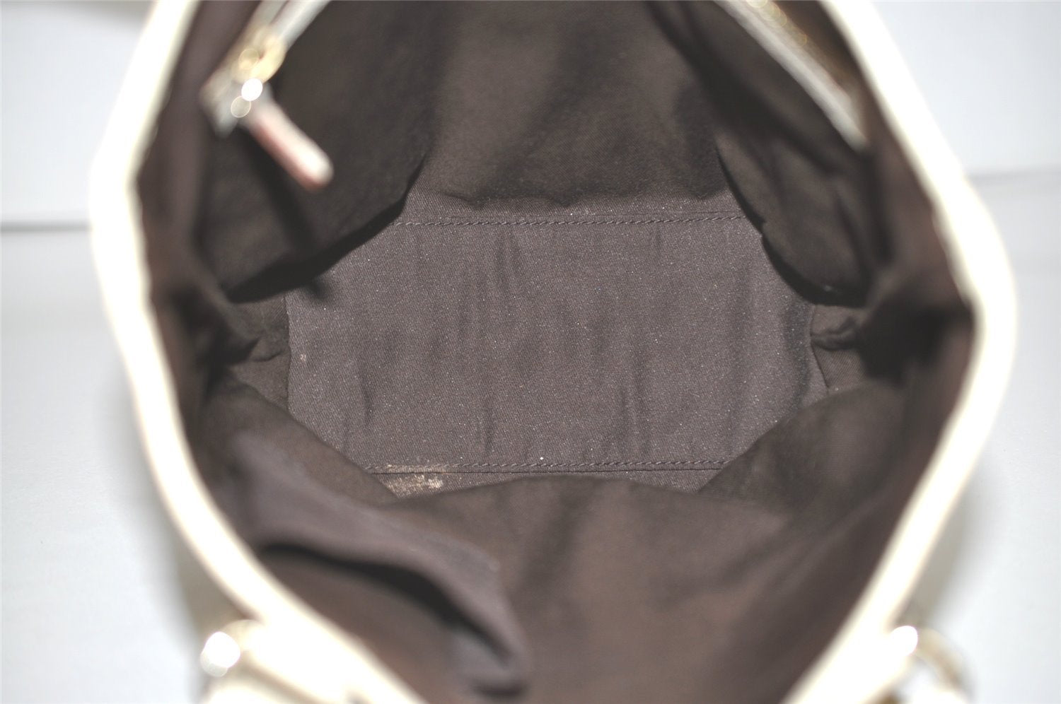 Authentic GUCCI Charmy Shoulder Tote Bag GG Canvas Leather 153361 Brown 8509I