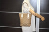 Authentic GUCCI Charmy Shoulder Tote Bag GG Canvas Leather 153361 Brown 8509I