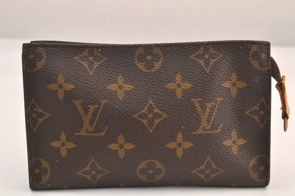 Authentic Louis Vuitton Monogram Pouch For Bucket PM LV Junk 8509M