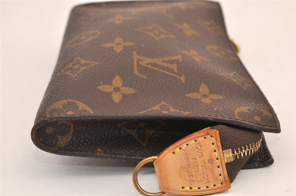 Authentic Louis Vuitton Monogram Pouch For Bucket PM LV Junk 8509M