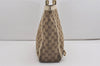Authentic GUCCI Abbey Shoulder Tote Bag GG Canvas Leather 130736 Brown 8510I