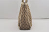 Authentic GUCCI Abbey Shoulder Tote Bag GG Canvas Leather 130736 Brown 8510I