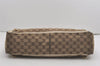 Authentic GUCCI Abbey Shoulder Tote Bag GG Canvas Leather 130736 Brown 8510I