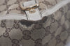Authentic GUCCI Abbey Shoulder Tote Bag GG Canvas Leather 130736 Brown 8510I