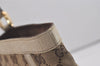 Authentic GUCCI Abbey Shoulder Tote Bag GG Canvas Leather 130736 Brown 8510I