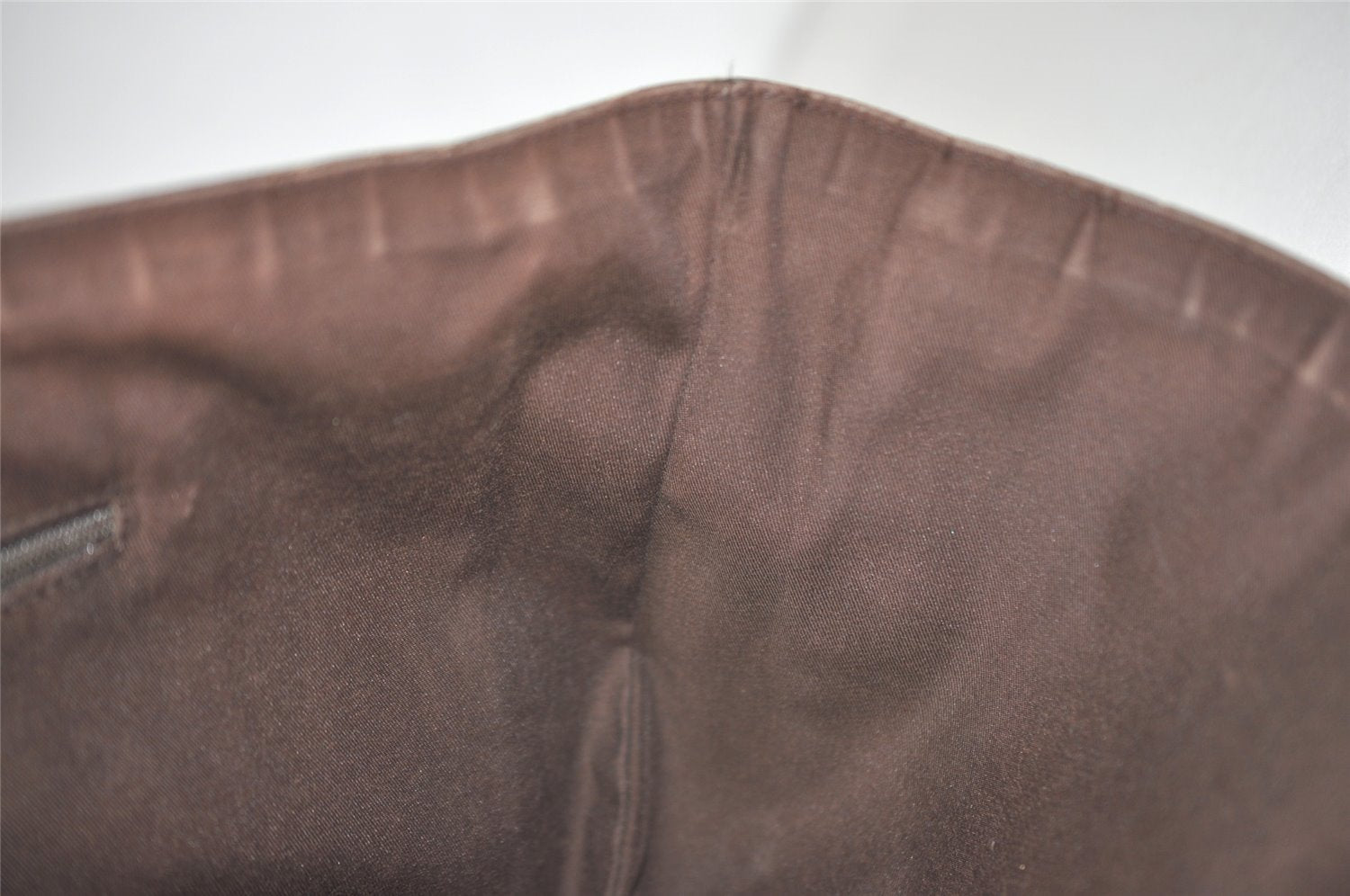 Authentic GUCCI Abbey Shoulder Tote Bag GG Canvas Leather 130736 Brown 8510I