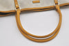 Authentic GUCCI Vintage Shoulder Tote Bag GG PVC Leather 197954 White 8511I