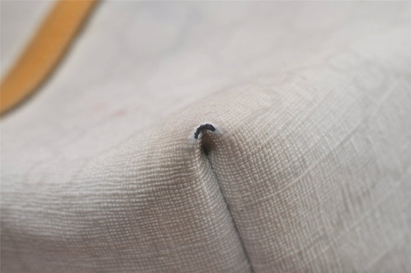 Authentic GUCCI Vintage Shoulder Tote Bag GG PVC Leather 197954 White 8511I