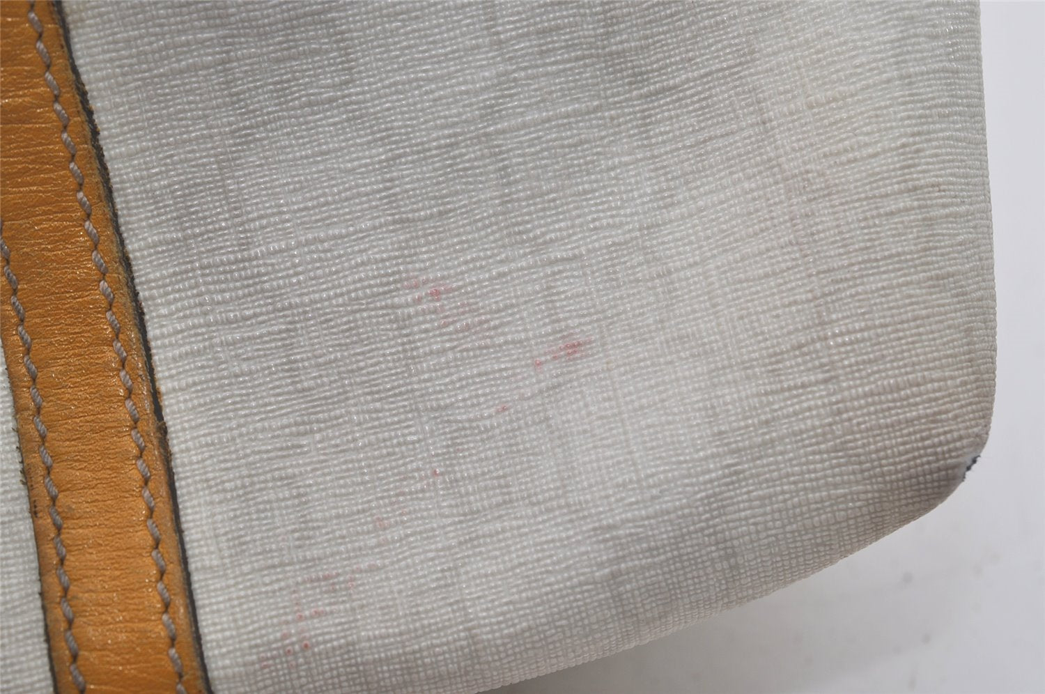 Authentic GUCCI Vintage Shoulder Tote Bag GG PVC Leather 197954 White 8511I