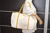 Authentic GUCCI Vintage Shoulder Tote Bag GG PVC Leather 197954 White 8511I