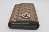 Authentic GUCCI Lovely Heart Long Wallet Purse GG Canvas Leather Brown 8512I