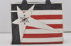 Authentic HUNTING WORLD Stars And Stripes Tote Bag PVC Leather Navy 8513I