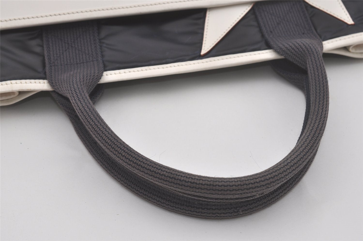 Authentic HUNTING WORLD Stars And Stripes Tote Bag PVC Leather Navy 8513I