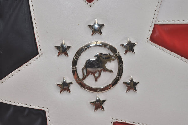 Authentic HUNTING WORLD Stars And Stripes Tote Bag PVC Leather Navy 8513I