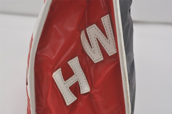 Authentic HUNTING WORLD Stars And Stripes Tote Bag PVC Leather Navy 8513I