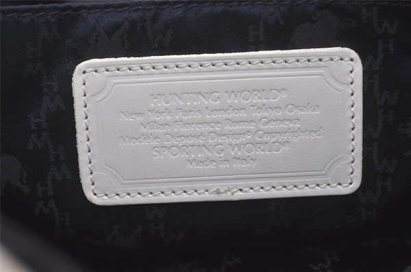 Authentic HUNTING WORLD Stars And Stripes Tote Bag PVC Leather Navy 8513I