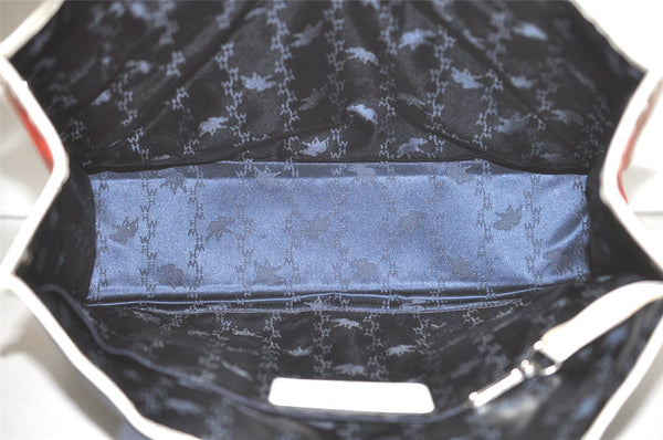 Authentic HUNTING WORLD Stars And Stripes Tote Bag PVC Leather Navy 8513I