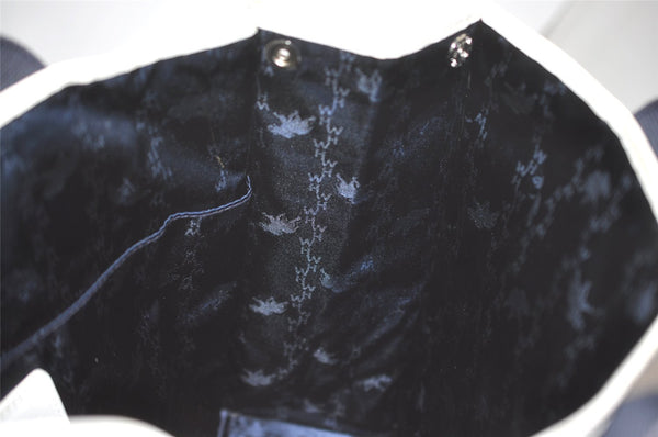 Authentic HUNTING WORLD Stars And Stripes Tote Bag PVC Leather Navy 8513I