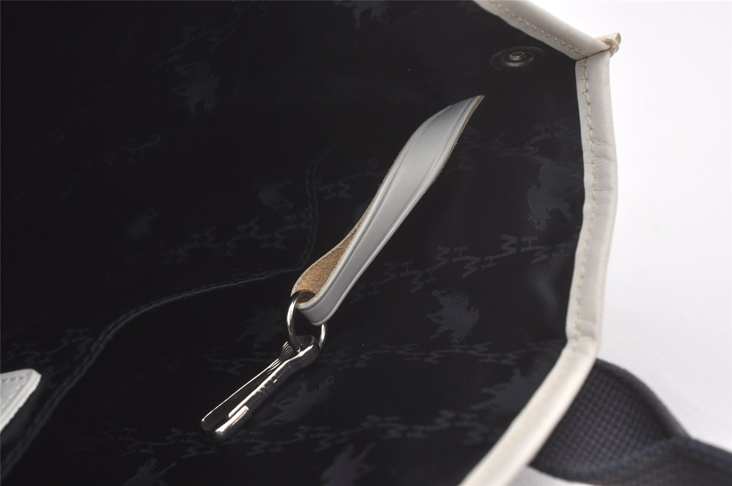 Authentic HUNTING WORLD Stars And Stripes Tote Bag PVC Leather Navy 8513I