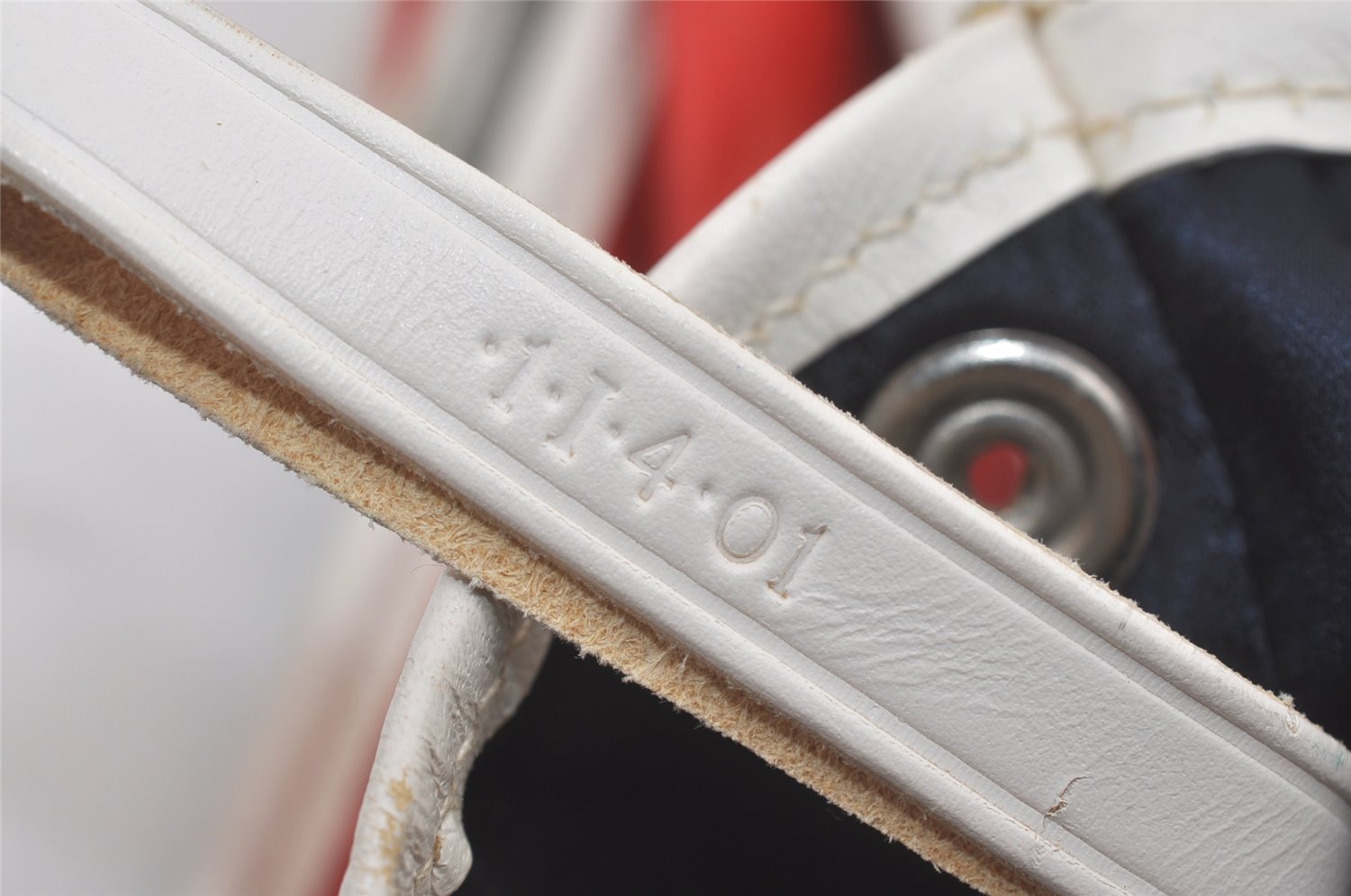 Authentic HUNTING WORLD Stars And Stripes Tote Bag PVC Leather Navy 8513I