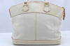 Authentic Louis Vuitton Suhali Lockit MM Hand Bag White M91874 LV 8514I