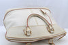 Authentic Louis Vuitton Suhali Lockit MM Hand Bag White M91874 LV 8514I