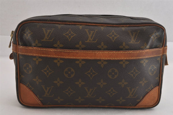 Authentic Louis Vuitton Monogram Compiegne 28 Clutch Hand Bag M51845 LV 8516M