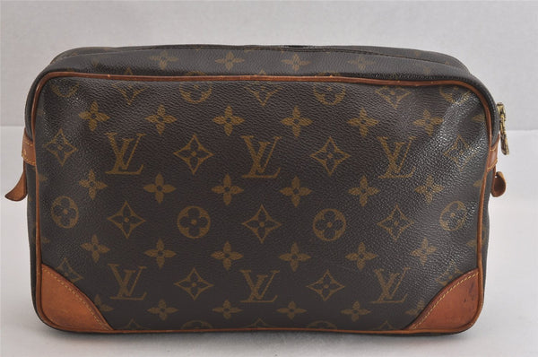Authentic Louis Vuitton Monogram Compiegne 28 Clutch Hand Bag M51845 LV 8516M