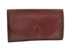 Authentic Cartier Must de Cartier Clutch Hand Bag Leather Bordeaux Red 8517M