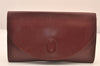 Authentic Cartier Must de Cartier Clutch Hand Bag Leather Bordeaux Red 8517M