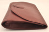 Authentic Cartier Must de Cartier Clutch Hand Bag Leather Bordeaux Red 8517M