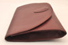 Authentic Cartier Must de Cartier Clutch Hand Bag Leather Bordeaux Red 8517M