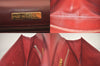 Authentic Cartier Must de Cartier Clutch Hand Bag Leather Bordeaux Red 8517M