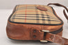 Authentic Burberrys Nova Check Shoulder Cross Bag Canvas Leather Beige 8518M