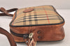 Authentic Burberrys Nova Check Shoulder Cross Bag Canvas Leather Beige 8518M