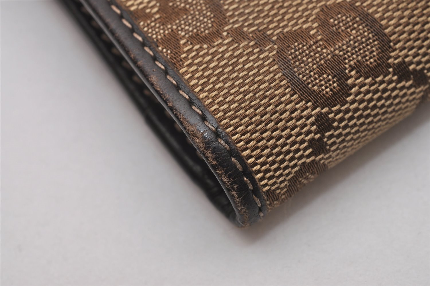 Authentic GUCCI Heart Bifold Wallet Purse GG Canvas Leather 203548 Brown 8519I