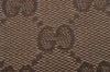 Authentic GUCCI Heart Bifold Wallet Purse GG Canvas Leather 203548 Brown 8519I
