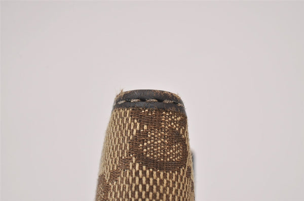 Authentic GUCCI Heart Bifold Wallet Purse GG Canvas Leather 203548 Brown 8519I