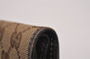 Authentic GUCCI Heart Bifold Wallet Purse GG Canvas Leather 203548 Brown 8519I
