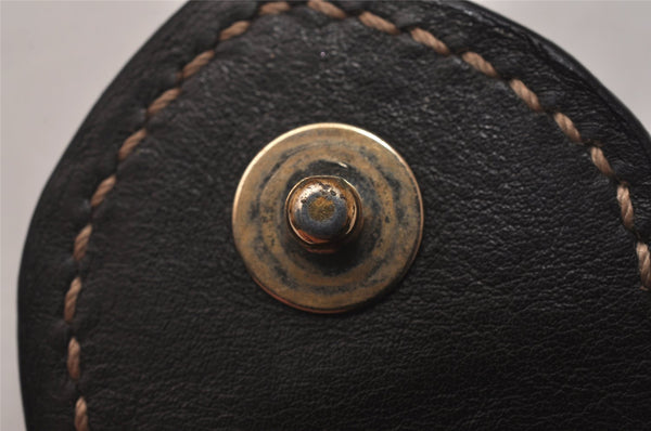 Authentic GUCCI Heart Bifold Wallet Purse GG Canvas Leather 203548 Brown 8519I