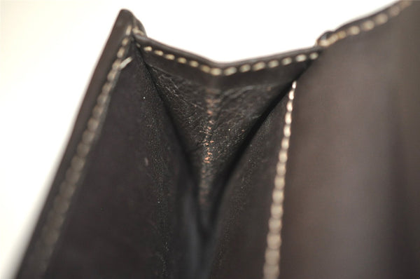 Authentic GUCCI Heart Bifold Wallet Purse GG Canvas Leather 203548 Brown 8519I