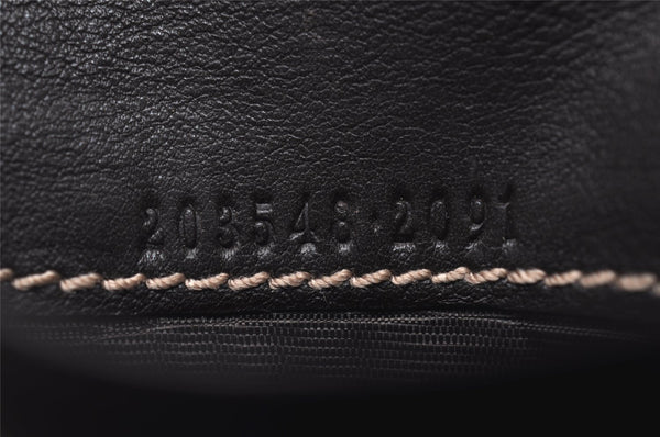 Authentic GUCCI Heart Bifold Wallet Purse GG Canvas Leather 203548 Brown 8519I