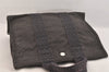 Authentic HERMES Vintage Her Line PM Hand Tote Bag Nylon Gray 8519M